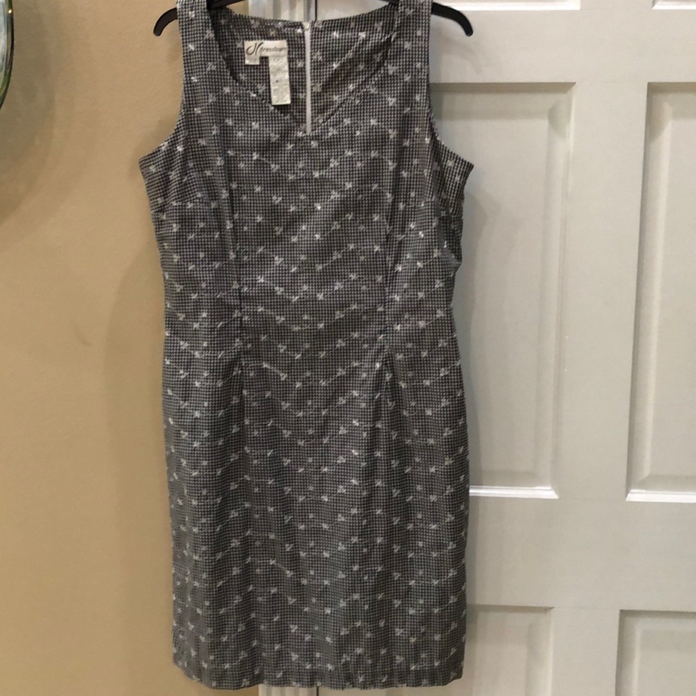 Black and White Embroidered Dress